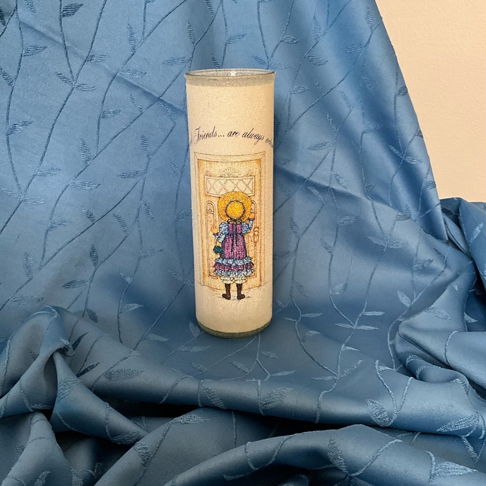70’s Vintage Tall Holly Hobby Candle Holder with Whimsical Accents